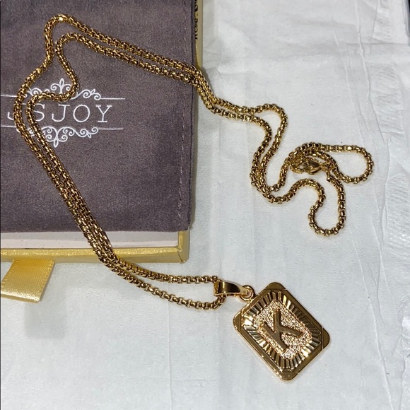JSJOY Initial Jewelry Women Gold Letter Necklaces